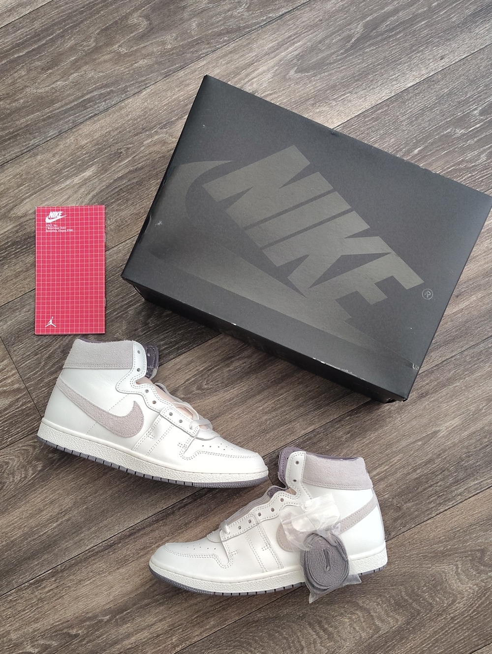 Retro Nike Air Ship Jordan SP High Pale Ivory & Grey Sneakers